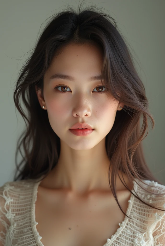 ((highest quality)), ((masterpiece)), (detailed), Perfect face woman, Korean, Big eyes, bikini, 
