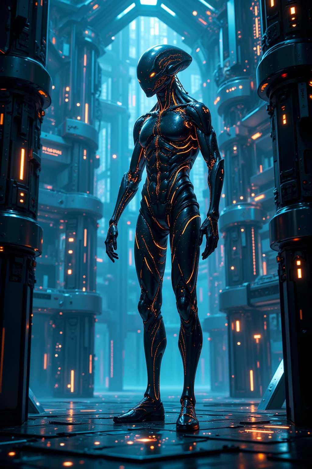 Tron legacy C.L.U with the word kaliber below
Keep the Kaliber the same, but make C.L.U. More like the movie