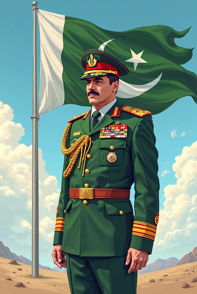 Create image 14 august independence day (Pakistan air force) with name (Qazi Habib Ur Rehman)