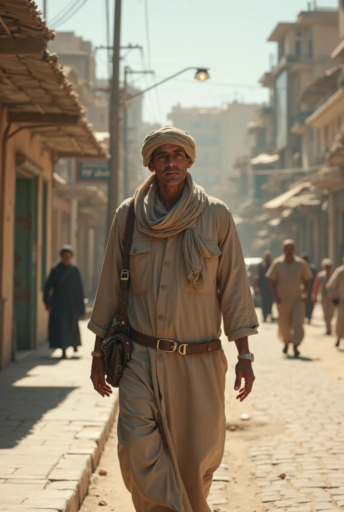 A middle-aged, wither-looking and modest man,Inhabitants of the ancient city of Egypt