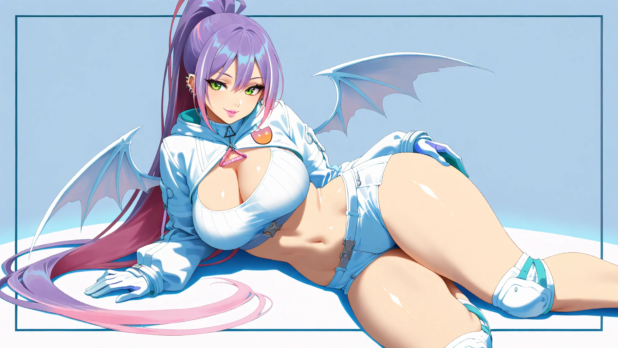 Pretty Cure。An illustration。Ethnic patterns。passionate。Fantasy。Exposed。Light clothing。White skin。mini skirt。Big Breasts。With legs apart。Fresnel。The hair is transparent with light。Thick thighs。Big Ass。Angle from below。See-through garters。With legs apart。obscene。Plump。Mature。Smelly crotch