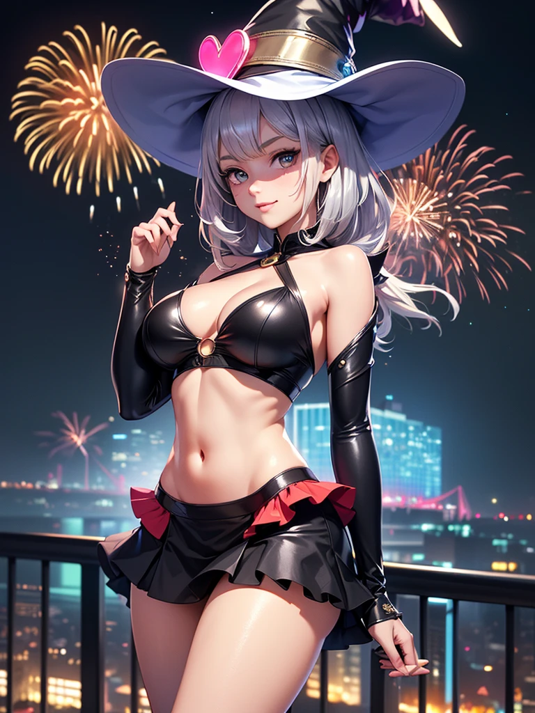Pose sensual, ((Uma mulher sexy e bonita)), ((A beleza mais fofa de 22 anos)), in the square standing many fireworks, white shorts, cleavage, white knee-high boots, sorriso encantador, new years eve, It's night, fireworks in the background, festa a noite, midnight time ((cabelos muito longos) ), ((Busto Rico)), gradient eyes, maquiagem sedutora, Vista Individual, NFFSW, Udisco Rigido, retina, master part, preciso, Anatomia cientificamente correta, pele texturizada, Super Detalhe, High detail, alta qualidade, Premiado, extremely high quality, high resolution, 1080P, disco Rigido, 4k, 8k, 16k, (muito detalhado), realista, 8k, Cinema 4D, Artgerm extremamente detalhado, [ Arte Digital 4K ]!!, seios grandes