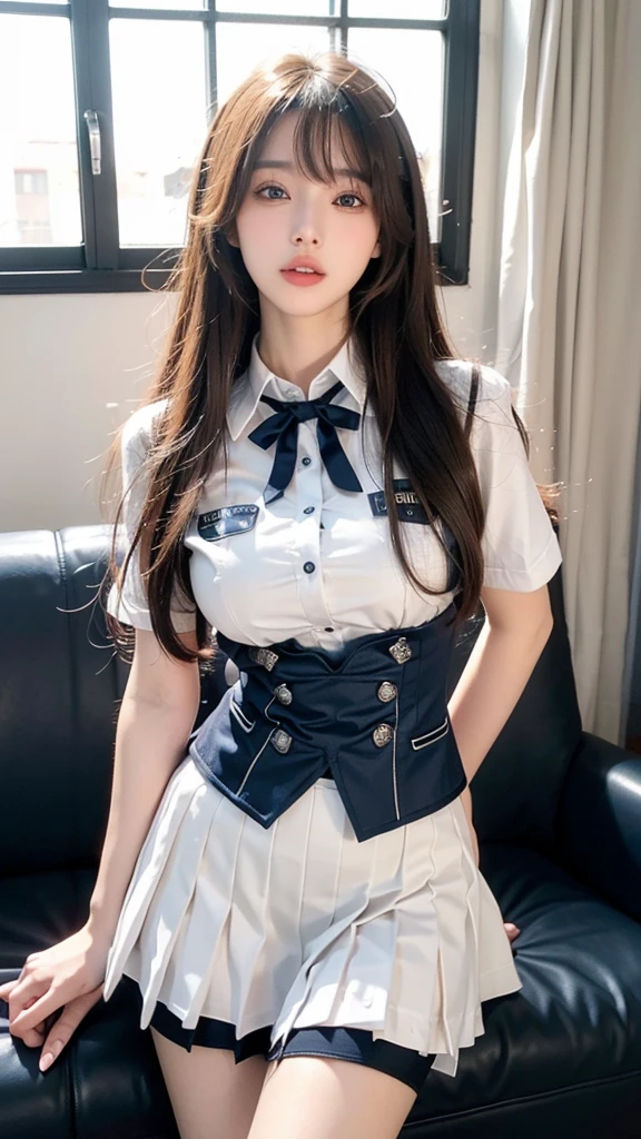 （Very delicate and beautiful：1.2）super model,,Big Breasts,Beautiful breasts,voluptuous,【bike shorts】,,【3girls】,,Highest quality, High resolution, 8K,Kick in a hurry,mini skirt.uniform.high school girl