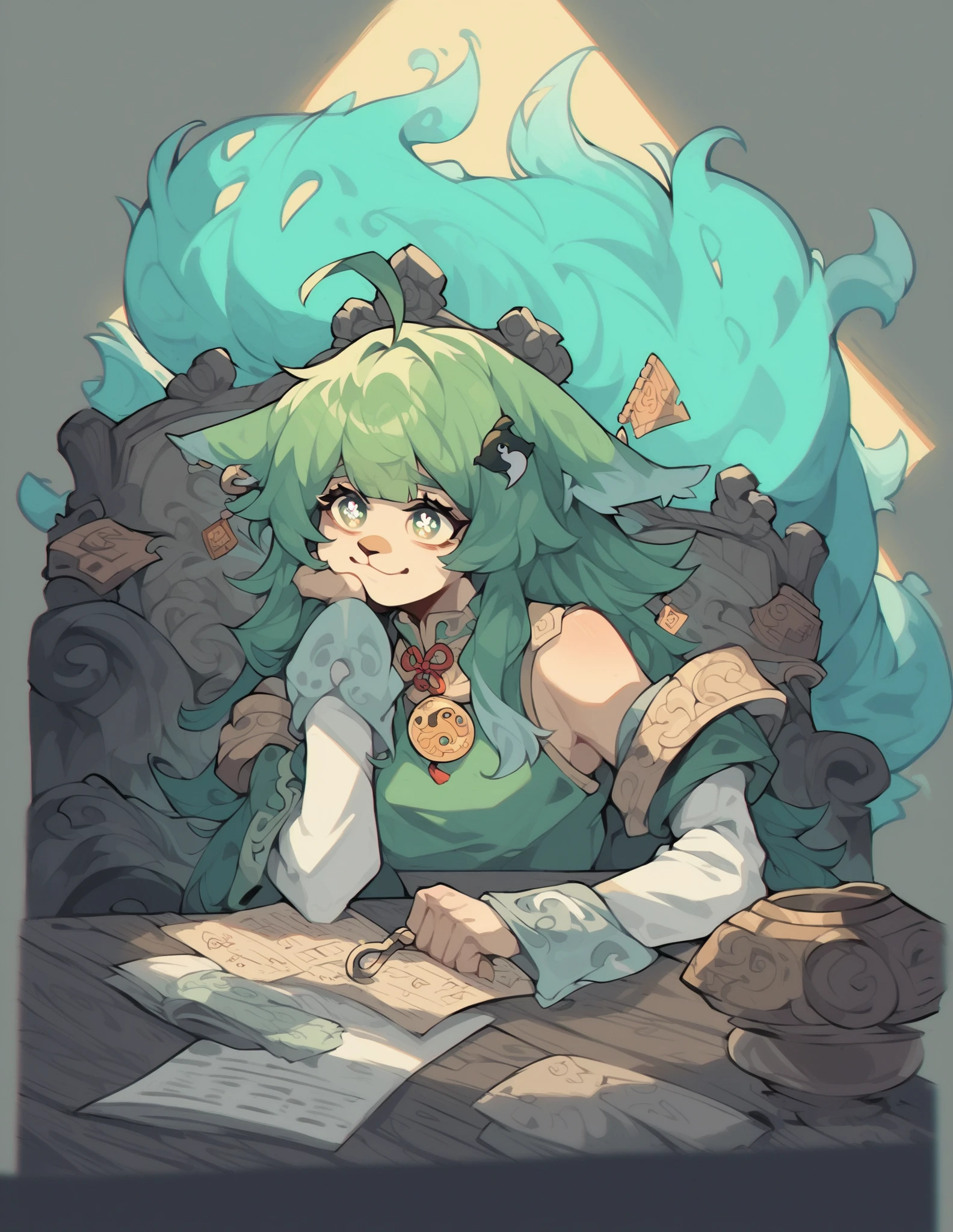 Mimic attacks adventurers、Deep in the Dungeon、Hands and feet sticking out of mouth、Marker Outline、