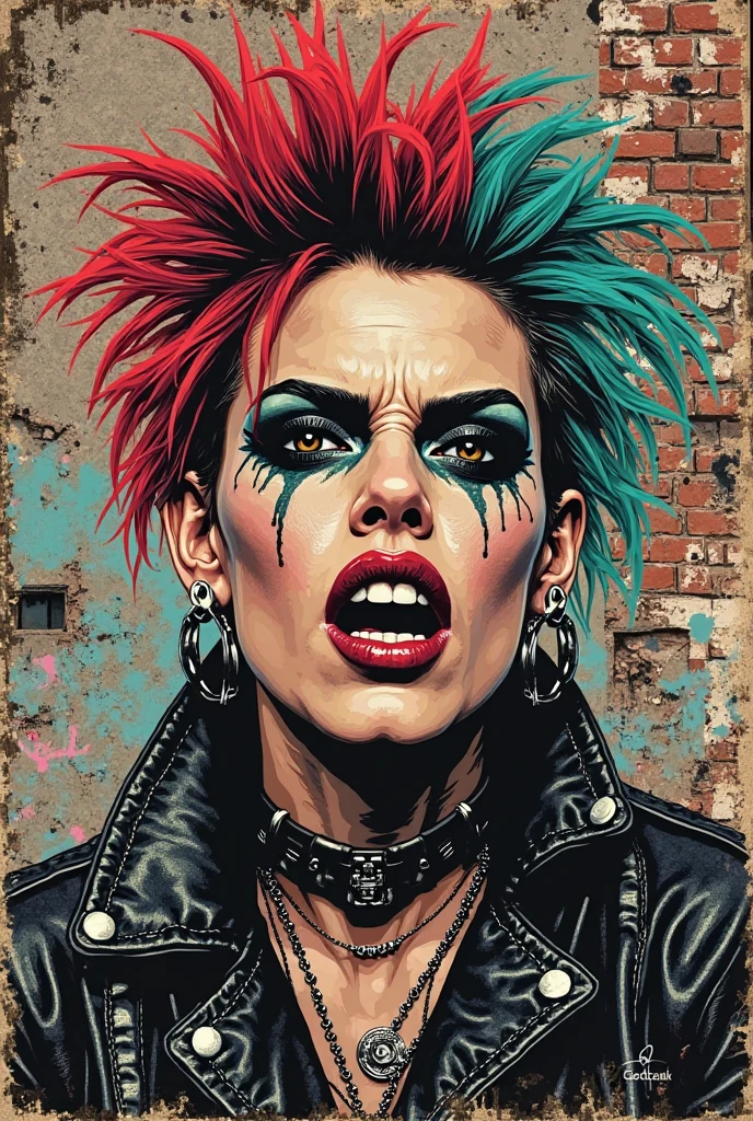 Horror punk, Misfits band, Cover art, Zombie Girl, Screaming Girl, HD