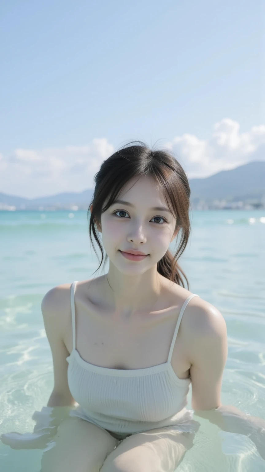 Very beautiful woman, early autumn, perfect body, due diligence, very detailed facial and skin texture