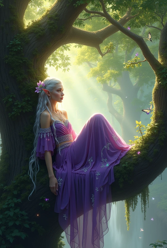 A magical and lush forest where the blue fairy finds her home. The majestic trees, the soft light filtering through the leaves and the friendly animals add a dazzling beauty and serenity to the scene --auto --s2