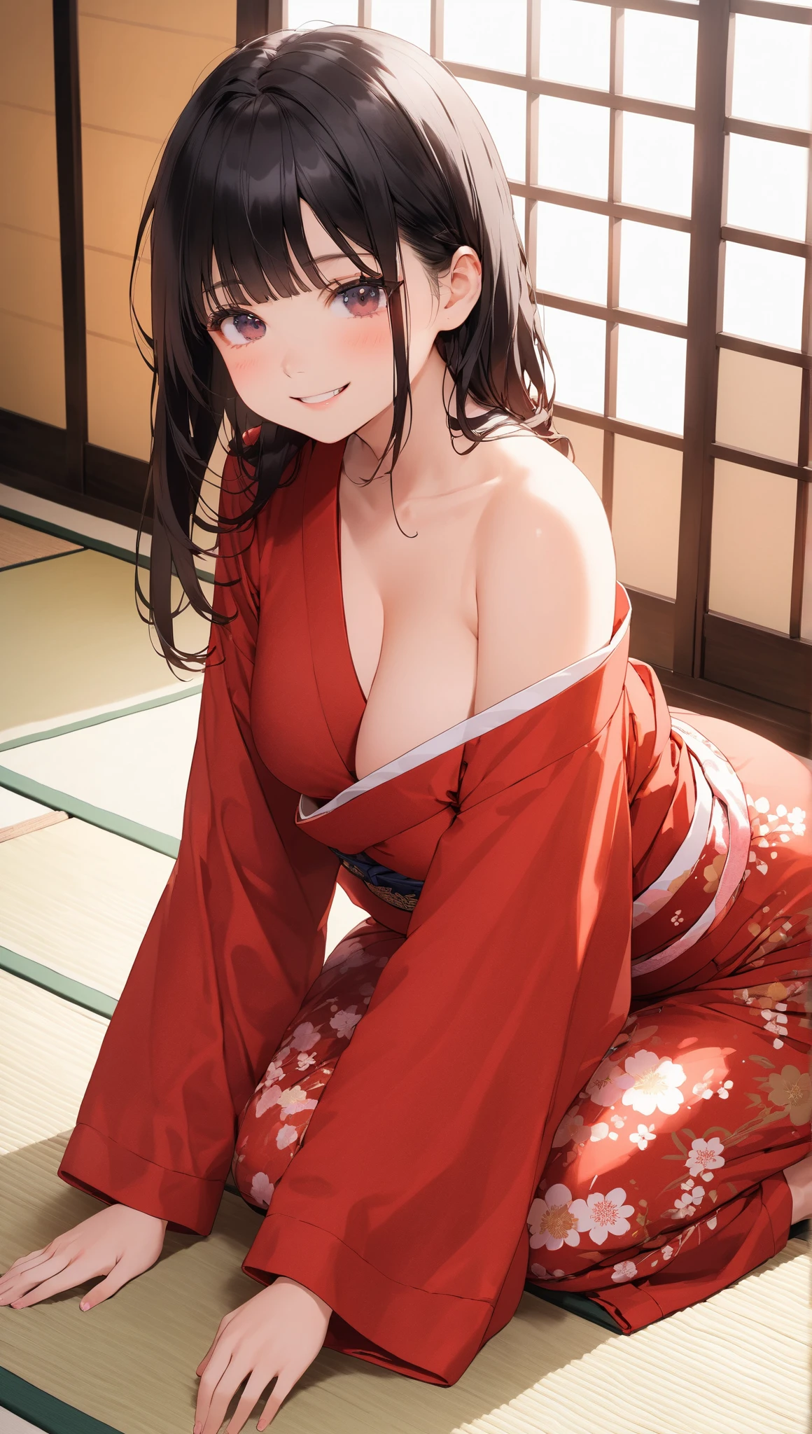 (8K), (Best Quality), (masutepiece: 1.2)　sexy rakugo storyteller