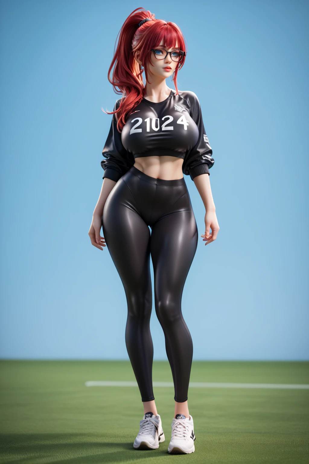 <lora:Sexy-Belgian:1> brown hair, brown eyes, (red yellow and red sport clothing, sport shoes), looking at viewer, perfect hands, big breast, wide hips, thick thighs, ultra realistic digital art, a 3D render, photorealism, clean scene, white background, circular base, <lora:p3r3zstyle_v3:0.4>  <lora:P2p0:0.4> <lora:Sexy-Figures:1>