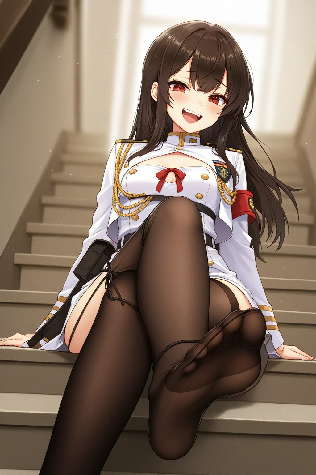 One Woman、Many people々、Beauty、Hakenkreuz、uniform、ナチスのuniform、military base、Female Officer、soldier、crowd、uniform、beret、Tight Skirt、soldier、30 years old、Ride a man、Cowgirl、High Speed Piston、Inserting the penis into the vagina、Intense hip swing、Pounding my hips、Looking down at the viewer, Long Hair、Sit on a man's face、Man being tortured、bangs, Highest quality, Focus on the thighs, panties、Plump thighs、Big 、Big Ass 、Horny Ass、Black Hair,My thighs are steaming between my legs 、Sweaty pantyhose、パンストの下のpanties、Black Pantyhose、Angle from directly below、Hold the whip、Throb、Angry、Orgasm、Acme convulsions、Obscene sound effects、Naughty sound effects、The crotch is wet with love juice、pantiesをずらして膣にペニスを挿入