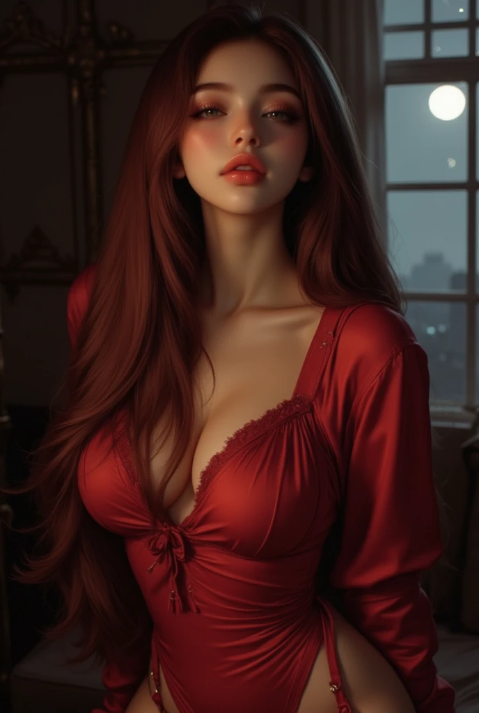 (ultra realistic,32k, masterpiece:1.2),(high detailed skin:1.1),( high quality:1.1),
,(looking at viewer, sitting, crossed legs, from above:1.1),, <lora:add_detail:0.82>,
(tenebrism:1.1),  A land where nothing makes sense and everything is out of place blurry background,  
BREAK 1girl, pink hair, ponytail hair, bangs,(aqaua eye:0.8),(makeup, mascara:0.9), (thick\lips\), (smile:0.6), ,   BREAK <lora:Hearts_Blouse_Pencil_Skirt_By_Stable_Yogi:0.7>red heart see-through dress, red Blouse, midriff,  (huge breast:0.9),BREAK red Pencil Skirt