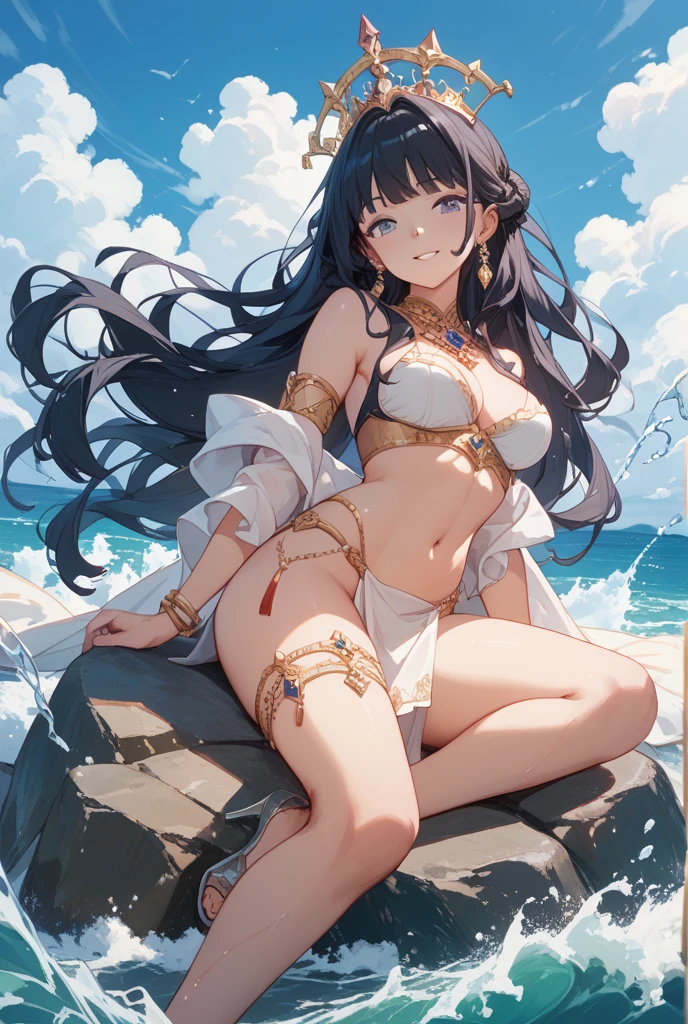 Female blonde, 18 years sexy, big breasts, open legs,10k quality, Anime Blastoise pokemon The highest quality, atlantis, full body detail, golden proportion, (theater lighting: 0.7), masterpiece, spectator angle shot, beautiful smile, (tanned Italian women) (cameltoe) (cute small breast stiff nipple), looking smooth mysteriously excited, crouched on the shores of the sea, extending thighs, long messy black hair (wearing wet white shirt), sunset, full body curvy portrait, perfect face, amazing eyes, vivid details, (highly detailed skin), highlight lighting, depth of field, old camera, conscious, digital grain, war photography, perspective angle of view photoshoot, bottom to top --auto --s2