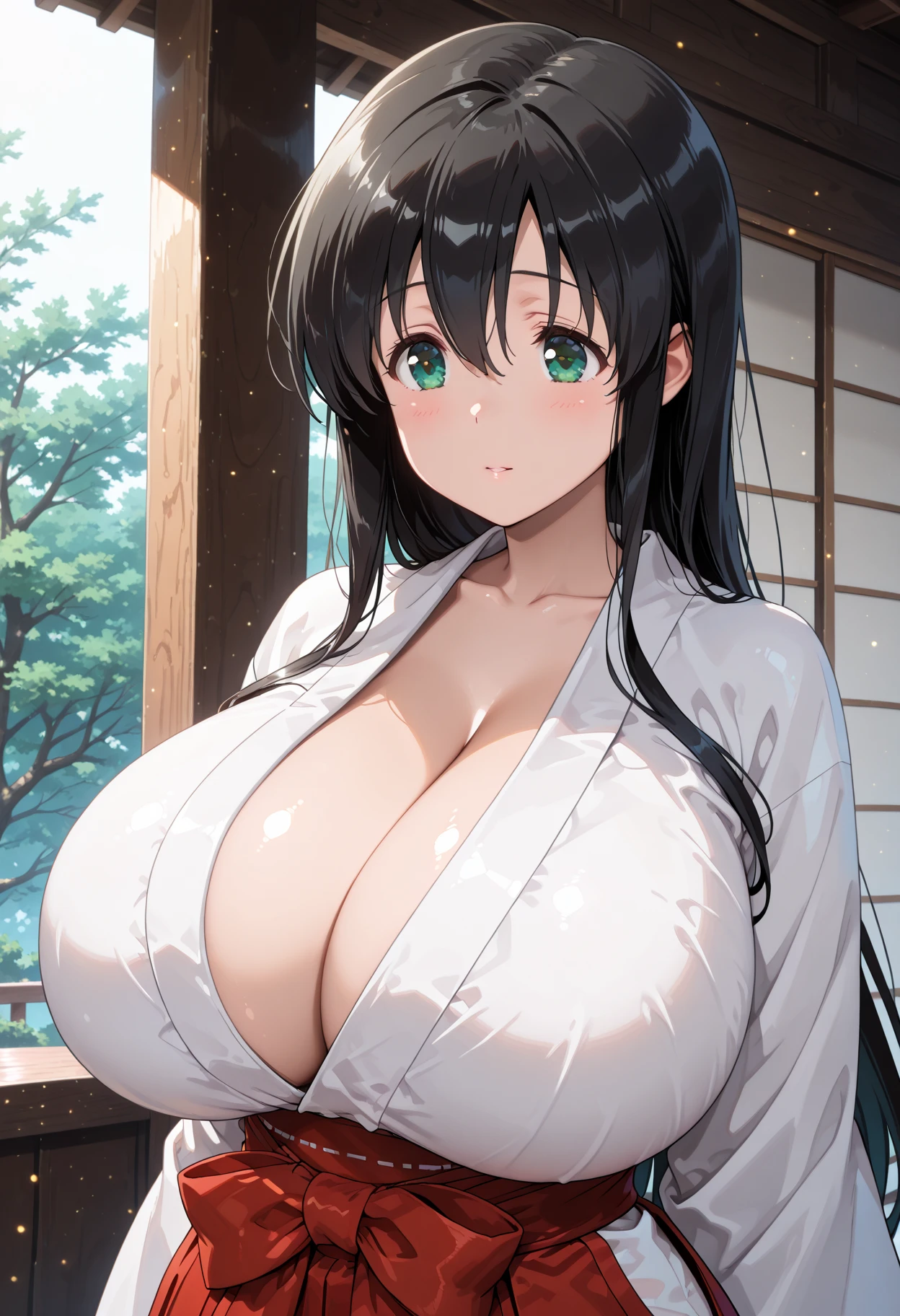(Realism:1.4), (Top image quality:1.0), (超high resolution:1.0), 8k, original photography, (masterpiece:0.2), (pure face_v1:0.5)、(Best quality details:1.2)、Endless realism、8k, ultra high definition、high resolution、(1 girl in:1.2)、Super detailed、high quality texture、错综intricate details、High quality shadow detail、Beautiful and delicate face with details、Beautiful and delicate eyes with details、depth of field、Ray tracing,1 girl in, japanese girl, Lovely, thin and long, black kimono, kimono with Japanese pattern,flower curls, beautiful skin, facing forward,sit down,Hands elegantly aligned,A gentle smile, (actual:1.3), detailed meticulous,(lifelike:1.2), (best quality), (intricate details), Ray tracing, Photographed,(Very huge:1.7)