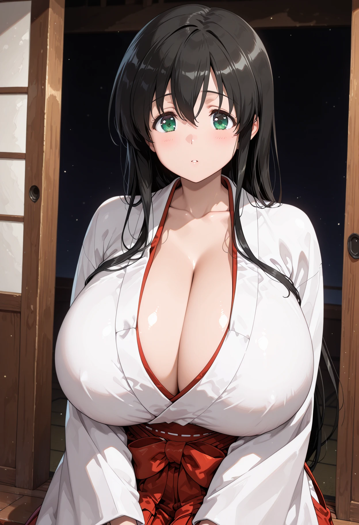 masterpiece, best quality, 1girl, highly detailed <lora:tifa-xl-nvwls-v1-000005:0.9> defTifa, red eyes, low-tied long hair, earrings, nude, large breasts, breast grab, blush, night sky, looking at viewer, pov, upper body, pov hands,