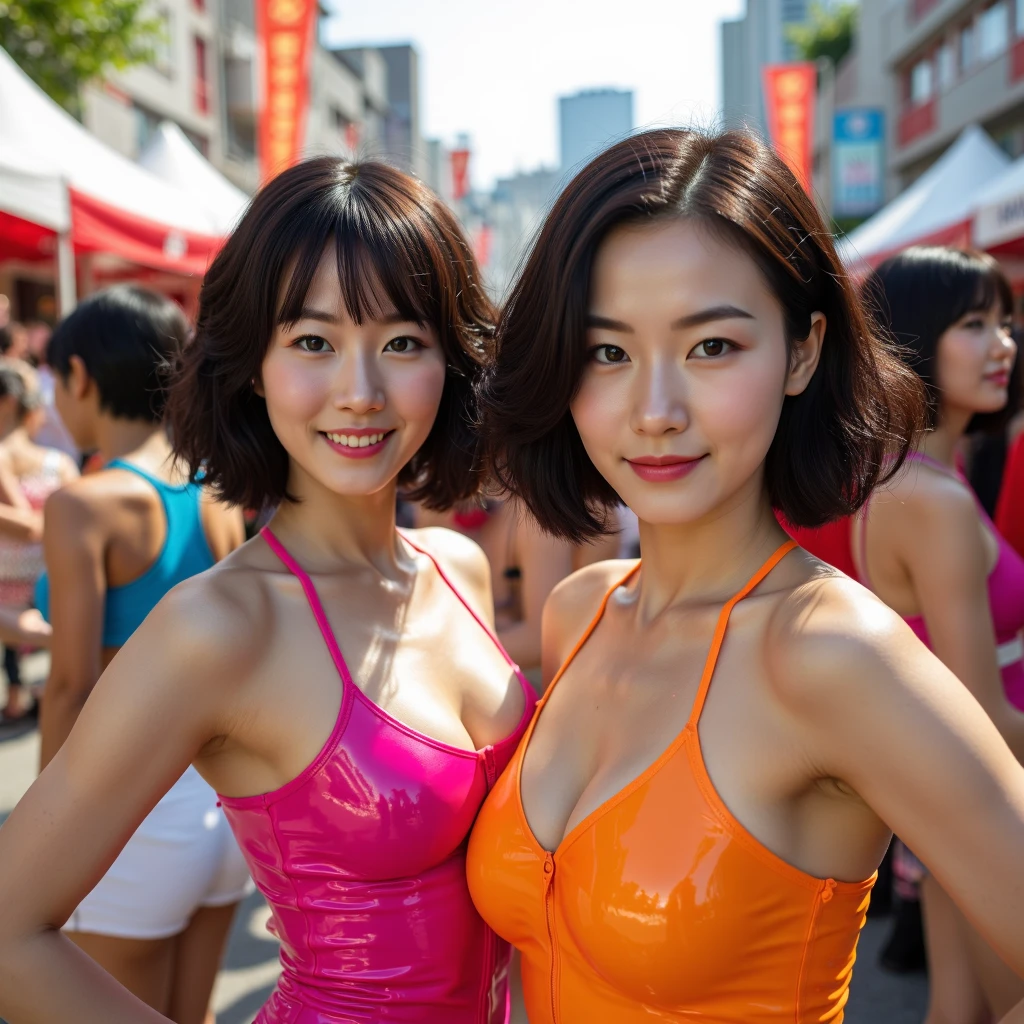 ((Realistic lighting, Best quality, 8K, Masterpiece: 1.3)), Clear focus: 1.2, 1girl, Perfect Figure: 1.4, Slim Abs: 1.1, ((Dark brown hair)), Super fine face, Fine eyes, Double eyelids, (((massive natural breasts))),
(((at the crowded paint class))), (((long wavy hair blowing in the wind))), (((sexy face))), (((massive natural breasts)))
A whirlwind of vibrant colors, each brushstroke telling a story of chaos and beauty in equal measure. At the heart of the painting, a mesmerizing kaleidoscope of hues converges to form a stunning focal point, hinting at hidden depths of emotion and meaning. This striking abstract painting, a masterpiece of emotional expression and artistic talent, invites viewers to get lost in its intricate details and layers of color. Vibrant, captivating, and undeniably impactful, this image is a testament to the boundless creativity and skill of the artist. (((paint spatter))),slingshot, smiling