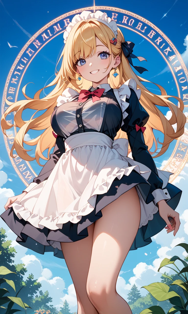 1 petite girl, lolita, yellow hair, glasses, green eyes, freckles, winking, seductive expression, blue ruffled dess, ribbons, garter-belt, stockings, skimpy dress exposing skin, holding legs apart, ?????? is visible, pussy_outline, ??????_outline, ?????? dripping white thick creamy liquid, ??????_clamps, boob-window, ?????? showing, bondage, straps, belts, public street, her crotch is focal point, Dynamic view, night, streetlights