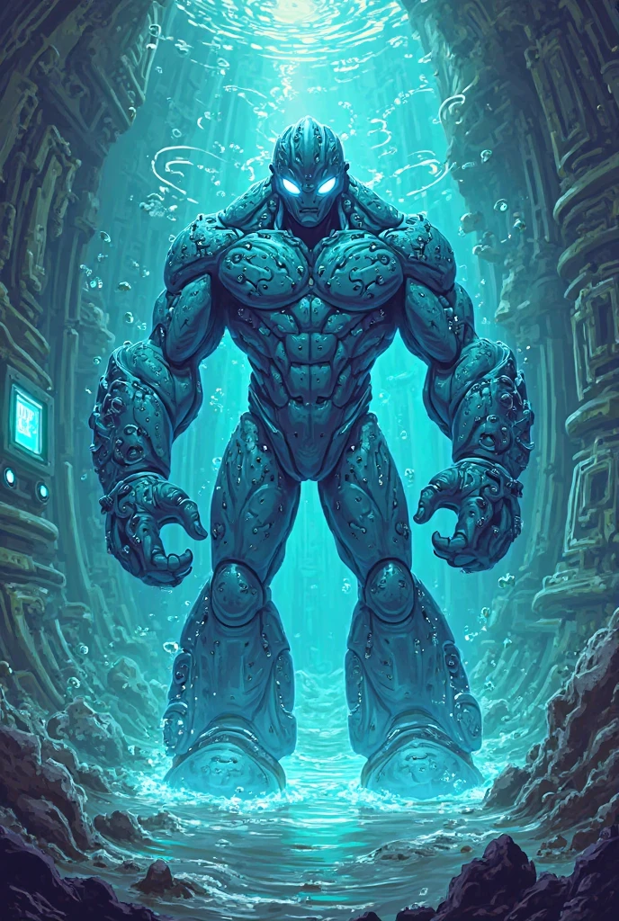 score_9, score_8_up, score_7_up, score_6_up, score_5_up, score_4_up, zPDXL2,source_anime,rating_questionable, <lora:Golems:0.8> gol3em, no humans, water golem, water, storm
