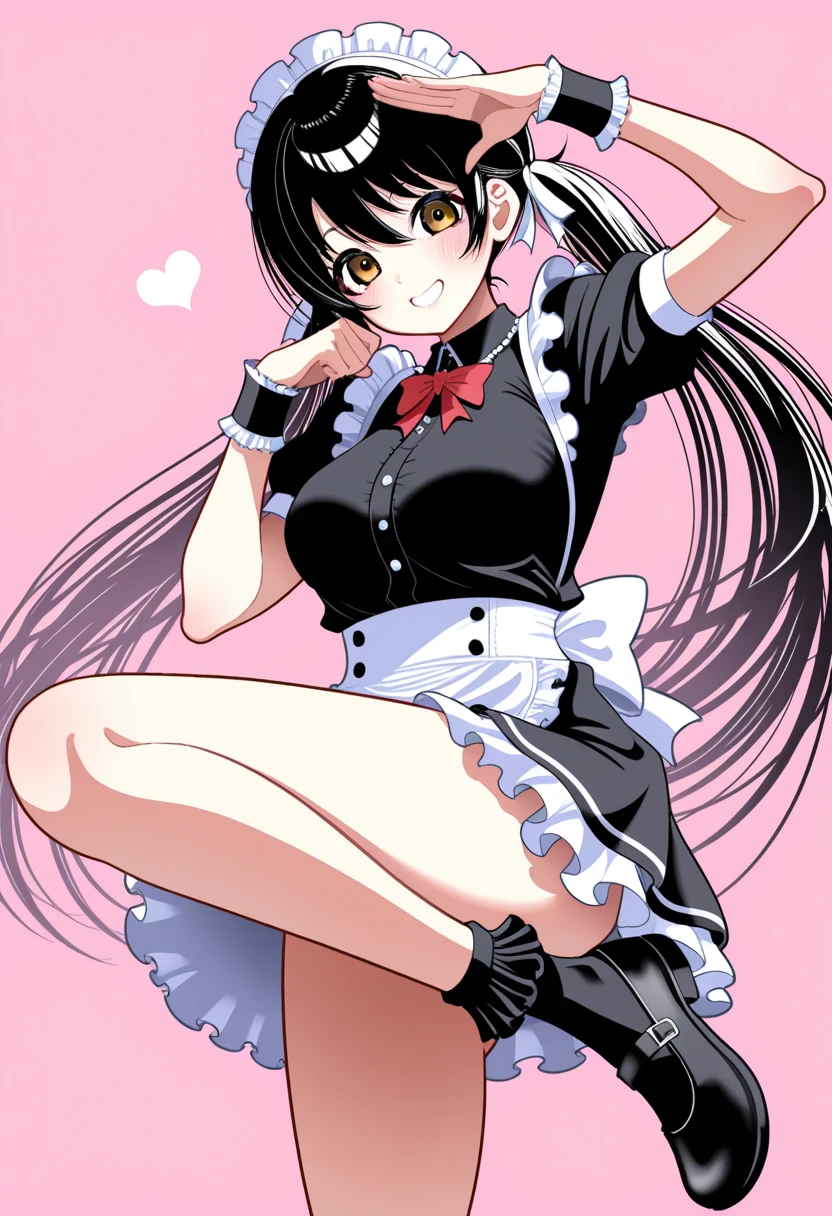 NSFW,masterpiece,Highest quality,High resolution,Super detailed,marnie_\(pokemon\),Aqua Eye, Black Choker, Red ribbon,Small breasts,(Classic maid outfit),Off the shoulder,Crop top,Headdress,mini skirt,garter belt,expectant face,Frustrated face,Embarrassed,blush,(??????? face),Old-fashioned coffee shop,heart,Trembling,(Middle-aged men),Falling into Pleasure,(Squirting),(Having sex),Insert,Creampie