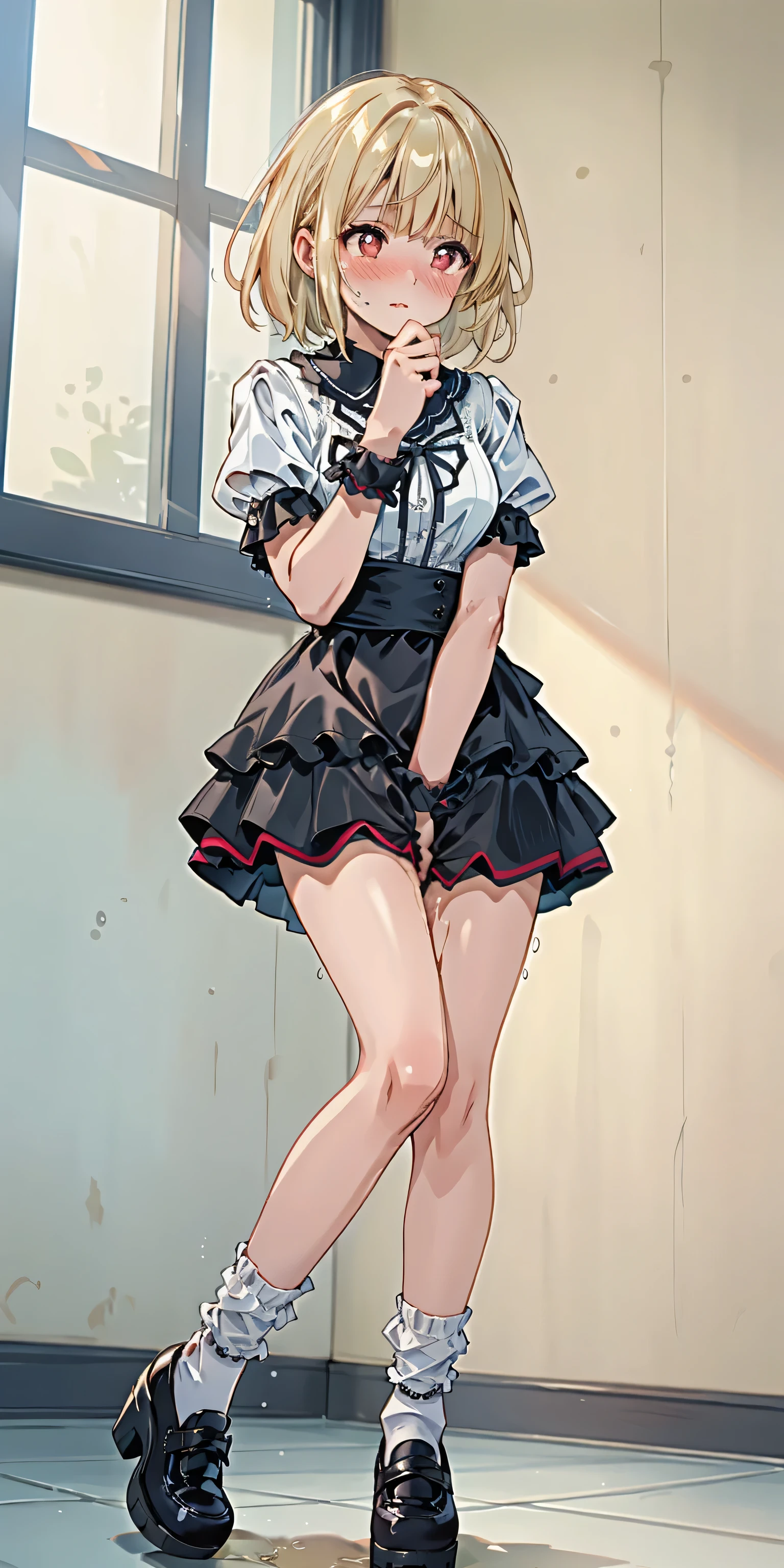 (Super detailed、Ultra-high resolution、8K masterpiece、Vibrant colors)、((Flat Color))、Back alley at night、cyber punk、Colorful street lights、BDSM、Bondage、1 Sentai Heroine、Big Breasts、
(Bondageファッション、Knee-high bootini skirt、Knee-high stockings、garter belt)、Angle from below、(Stoic、despise)、(Random Sexy Poses)、(Soryu Asuka Langley)、
(short hair、Vermilion, gold and silver hair、hair ornaments、Brown Skin、Red lipstick、Earrings)、Beautiful hip line、(cameltoe)