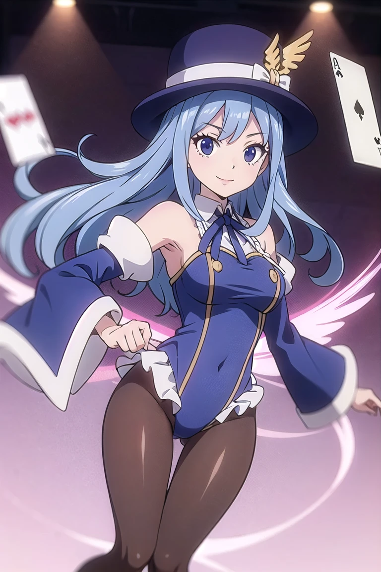 witch magical girl pygmy blue hair(Long Straight) Light blue eyes, baby face, facial expression(Grin) Cat mouth, big breasts, gastroptosis, tight, chubby, fat, robe, pumpkin pants, lively, naughty, bratty, little devil, wand, magic