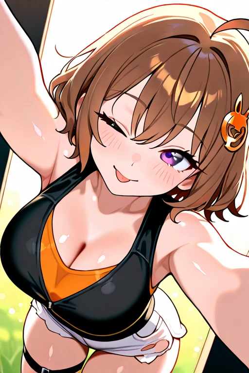 ultra-high resolution, 1 girl, 18-years old, (idols:1.4), (Sakura Hagiwara :1.4), (beautifull detailed face:1), 1 girl:1, 18-years old, cinematic light, ,ambient lighting, (((Perfect Anatomia:1.10))), (well-detailed face:1.2), (Representative works:1.5), (best qualityer:1.2), gazing at viewer, lipstick, V-shaped eyebrows, V-line jaw, ((Avoids clothes biting the skin)), Sexually suggestive faces, (The background is blurred), shiny texture, high winds:1.3, (Long black hair blowing in the wind:1.3), (face perfect:1.4), (beautiful detailed eyes), ((blue colored eyes:1)), ((shining skin:1.2)), (Extremely smooth skin expression), ((sweaty skin:1.3)), Caucasian skin, 苗条, Narrow Nose, (narrow waisted:1), (olhos amendoados:1), sharp looking eyes, (charmer smile:1.2), (Bust Big:1), There is cleavage in the chest, bangss,tilt your head,  light-makeup, small ass,  ((Professional wrestling match venues:1.3)), ((Inside the professional wrestling ring:1.3)), ((Sexy and sparkling wrestling outfits:1.3)), (Snow White's sexy wrestling costume:1.3), (( A complex design of pure white wrestling costume with red lines:1.3)), (Long patent leather wrestling boots), Fingertip leather gloves,  ((Low - Angle)),