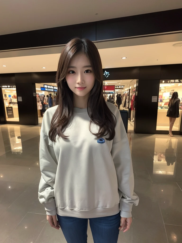 (Best Quality, in 8K, 32K, masutepiece, nffsw:1.3), Pottery muscle,Healthy,a 25yo woman,Very light ash gray colored hair: 1.1,poneyTail,Unique mesh color, (Upper and lower sweatshirts,parka: 1.1),  Photography Studio, Ultra-detailed face,  Detailed eyes, 二重まぶた,Sareme,Gentle eyes,Strong eyes,long eyelashes,Proud expression,a smile,a cool,Makeup thick,cheerful,gentle,cute little,