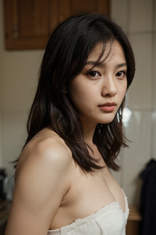 (best quality,highres,masterpiece:1.2),ultra-detailed,(realistic,photorealistic,photo-realistic:1.37),portrait,beautiful,korean kpop idol girl,summer,sensual,film grain,Ilford HP5,80mm