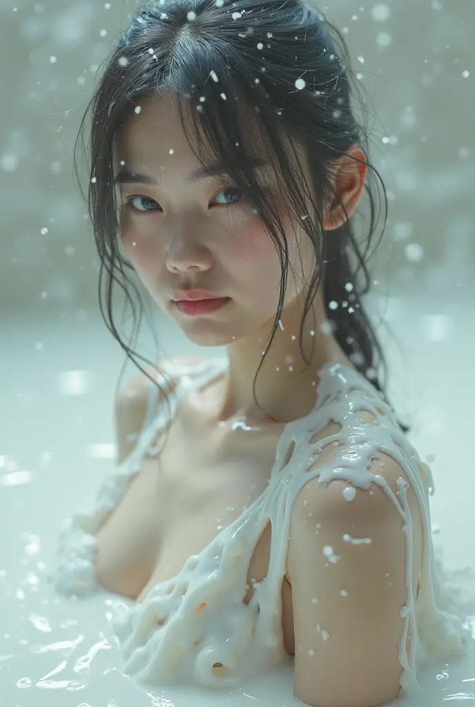 (((My face was covered in a lot of semen))) Bukkake, (masterpiece:1.3)、Very fine finish、(High resolution、8k:1.3)、(Highest quality)、(Ultra-realistic as a photo:1.3)、Correct limbs、Anatomically correct, The face is in focus、(Face close-up:1.3)、 Super high definition color、The face is in focus、With a round face、Droopy eyes、High quality and beautiful skin、Firm Skin、Ultra HD Hair Texture、Japanese women、17 years old、very cute, Completely naked、Full nudity、 (Embarrassing:1.3), (blush:1.3), (Troubled expression:1.3),View your viewers, Browsing Caution, (((Please catch the sperm on your face)))(((A large amount of sperm dripping from the mouth)))Drooling、Indoors、Semen spurting out of the male organ、Look up at the man、Looking up at a man's penis、Sperm ejaculating from the penis