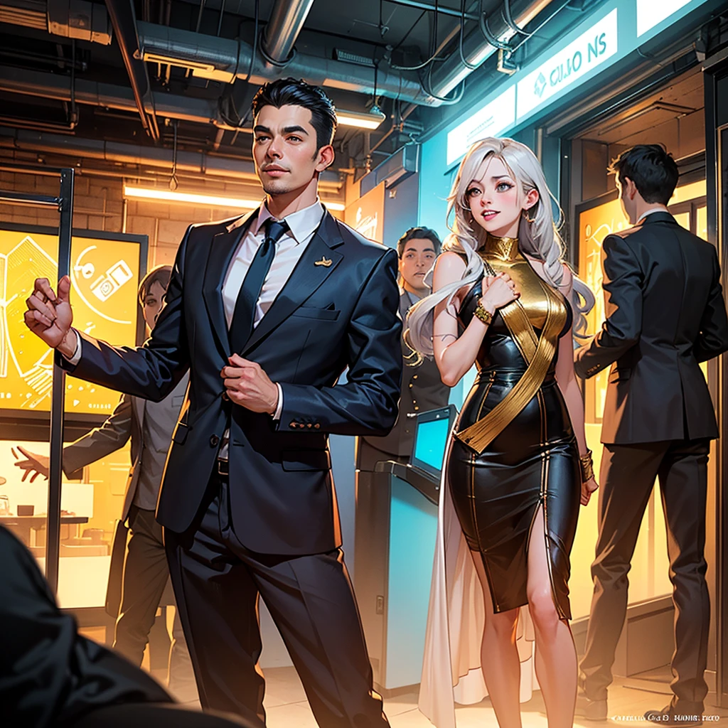 (8K、Raw photography、best qualiy、masterwork:1.2)、Ultra-detail、Formal art、photo realism:1.37、DC Aquaman、Film Grain、action pose、Dancing under neon lights、extra gigantic breasts、Neon tetra woman、