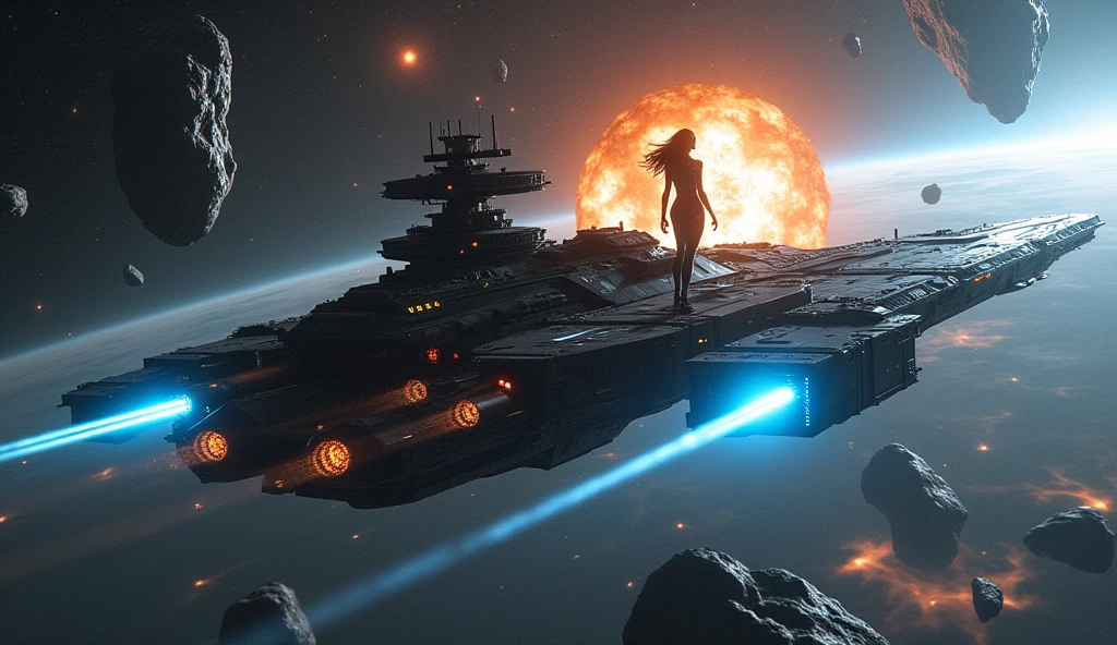 there is a woman in a yellow bathing suit holding a gun, vintage sci - fi art, youtube thumbnail, inspired by Stevan Dohanos, protagonist in foreground, zombies attack, brown armor, megadeth, bbc promotional artwork, avatar image --ar 16:9 --v 5.1