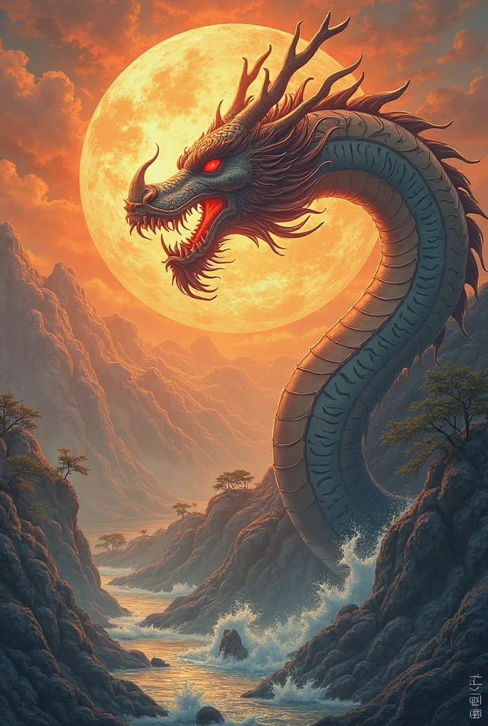 <lora:0219 loong_v1:0.9>,ruanyi0219,loong,no humans,outdoors,cloudy sky,claws,eastern dragon,long tail,whiskers,chinese new year,cloud,(wide shot:1.2),fangs,3D dragon,blank eyes,
(Low Angle shooting, super wide lens:1.1),<lora:add_detail:0.7>,<lora:å¢å å²è¯ç»é¢æ°å´åæå¾ç»è_v1.0:0.7>,Hovering in the sky,surrounded by clouds and mist,the mountains,, (masterpiece, best quality, hires, high resolution:1.2), (extremely detailed, realistic, intricate details, highres), 3d, cg,, (cinematic lighting, sunlight, volumetric),