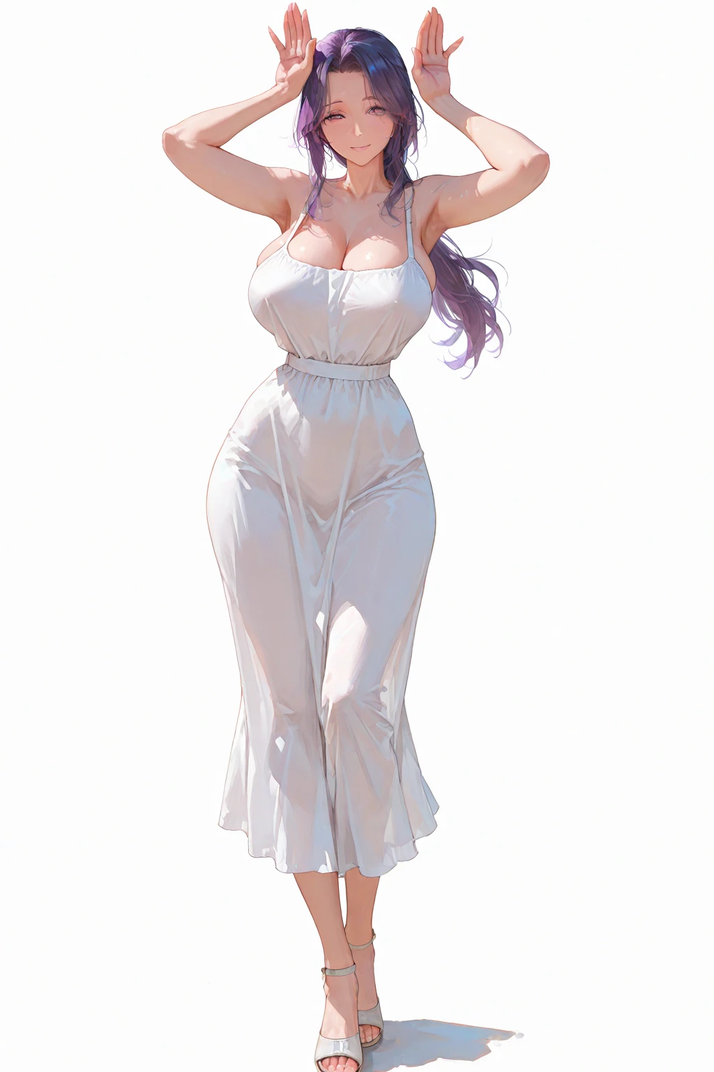 (best quality, ultra-detailed, realistic:1.37),portrait,voluptuous woman,flower,tight dress, Random dress color, passionate look,large buttocks,vibrant colors,soft lighting, standing, full body view, extreme tall, long legs, very tall, tall,