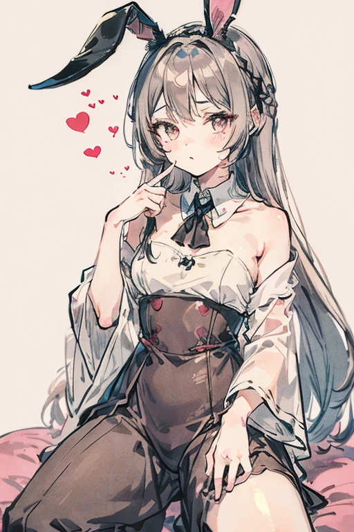 (score_9, score_8_up, score_7_up), source anime, 1girl, columbina, black hair, multicoloured hair, red hair, eye mask, head wings, white chemise dress, short dress, small breasts, leaning forward, hand over chest, closed eyes, thighs, smile, closed mouth, head tilt, black background, light particles, simple background
