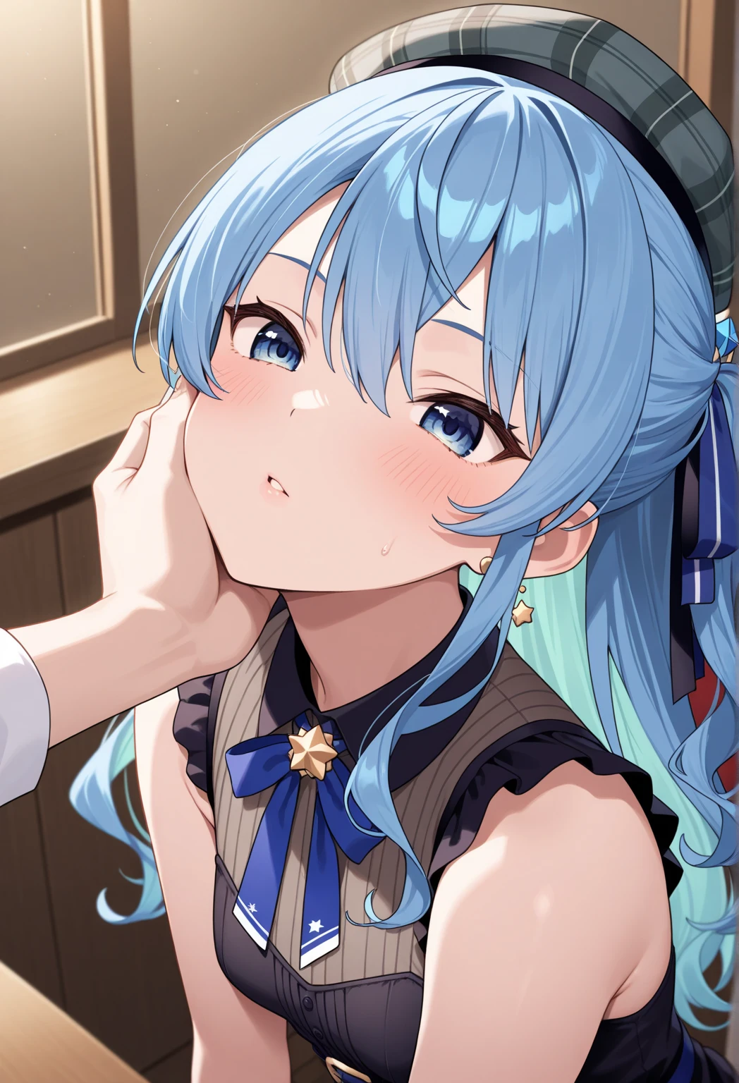 masterpiece, best quality, 1girl, 1man, hetero, vaginal sex, blow job, hand job, fellatio, suck penis, penis, pussy, close-up face, completely nude, 15 yo, (loli:1.2), room, blush, shy, (((embarassing))), Shyness, Embarrassed, Puzzled