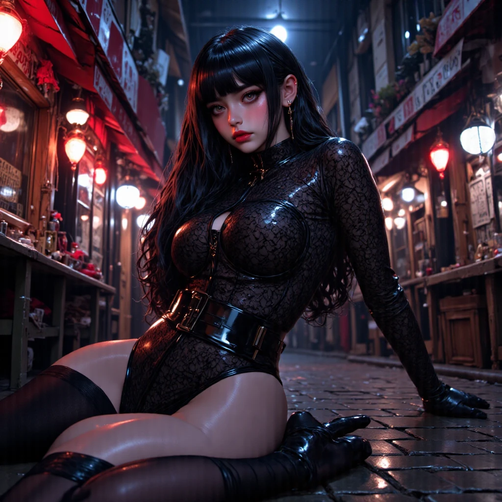 a girl at a park ona date at night with street lights,
large breasts,
moon,
cat ears,
black makeup,
blue hair, twin tails, blue eyes,
glow, lights, shiny lights,
freckles, butterfly,
<lora:more_details:0.85>, goth,black lipstick