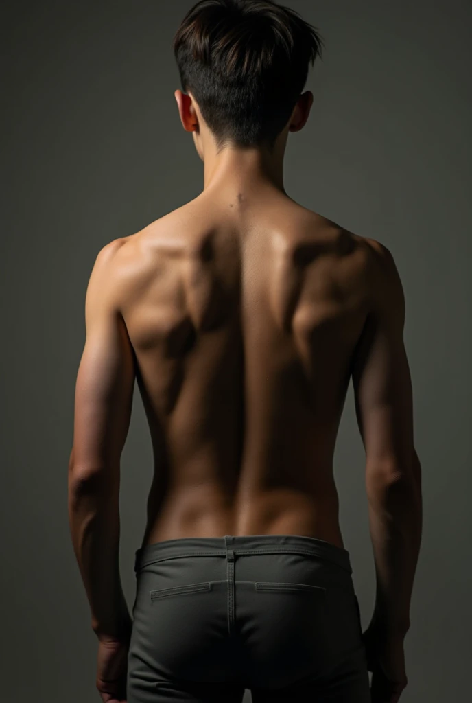 Book cover with image of a man looking backwards, with shadow gradient on parts of the body
