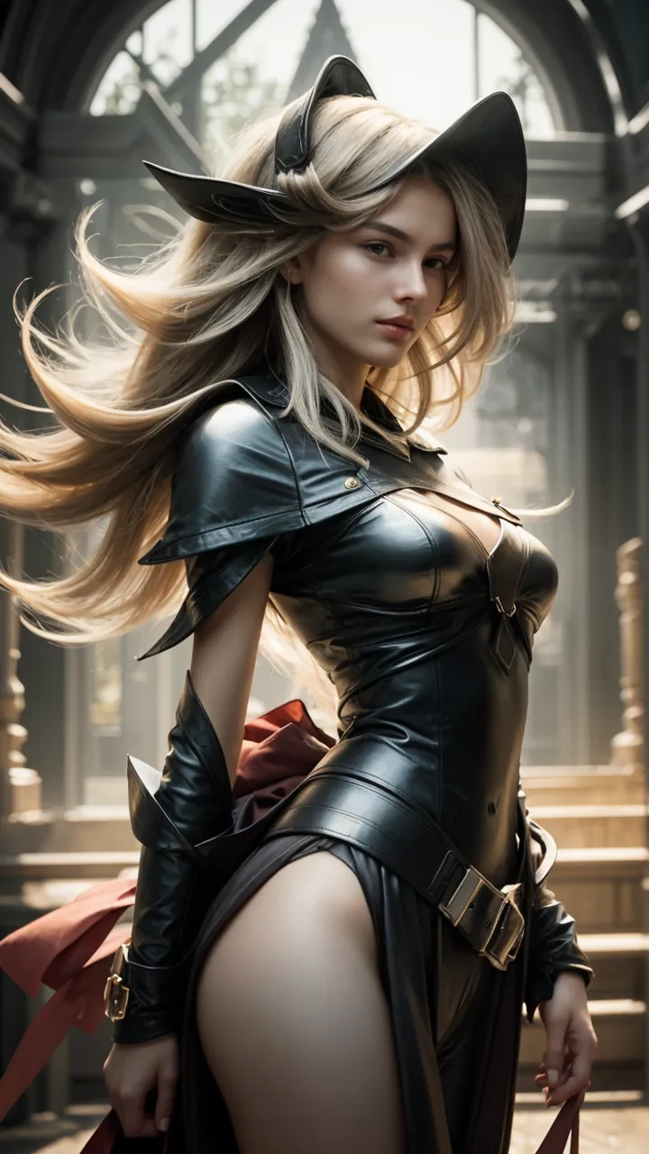 Young Jennifer Aniston as a cenobite from movie Hellrsiser, black leather wear, bdsm-style, horror movie, gothic , thorns, open wounds, chains and hooks, blood on hands,erotic,white skin, quality face