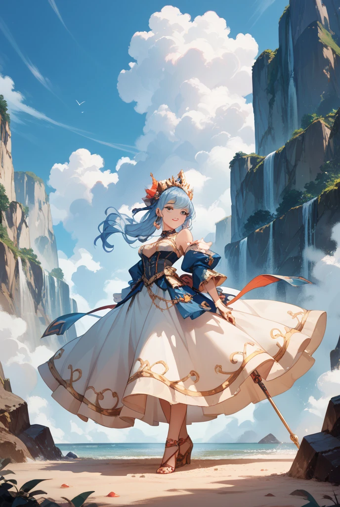 ((Highest quality)), ((masterpiece)), (detailed),Fantasy Mystic Landscape,beautiful girl