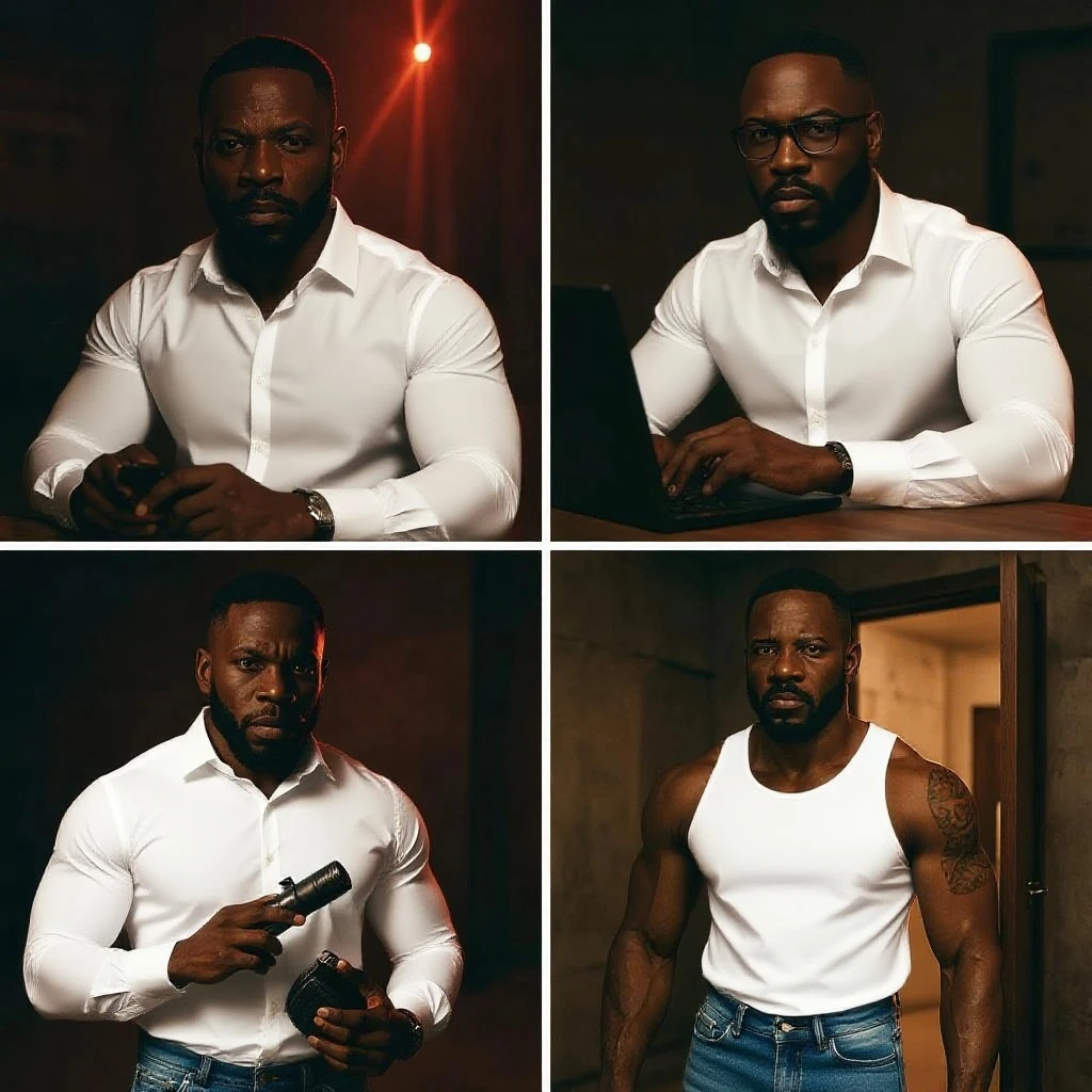 40，Anthony Mackie，Shirtless，Tong，Bulge，office room，black long socks，Thin，musculature，lbeard，fortitude，artwork of a，tmasterpiece，k hd，angry look，Gray panties，Legs open，Raised butt，Put your hands behind your head，Kneeling，Lifted by the crowd