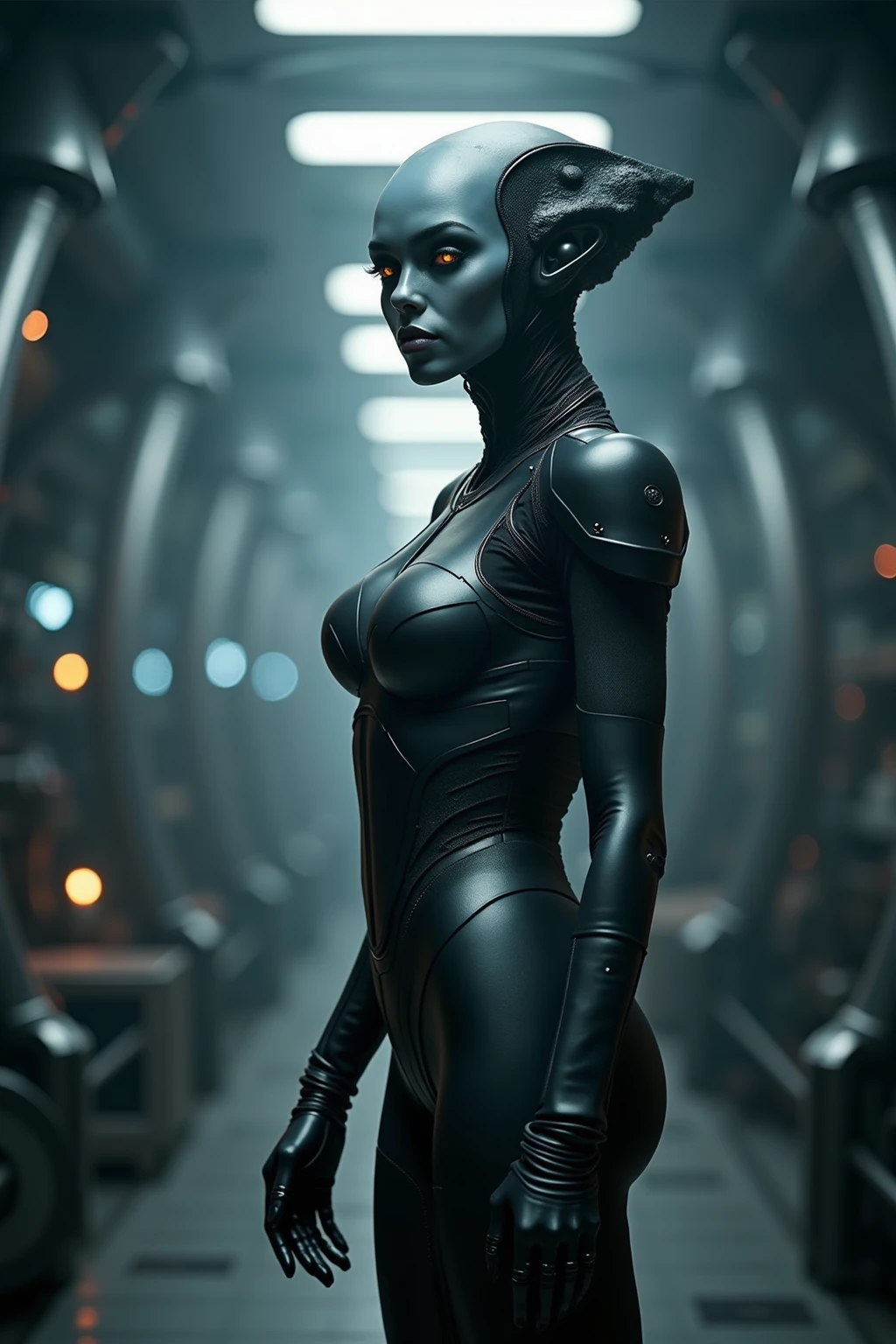 <lora:LCM_LoRA_Weights_SD15:1>
(Masterpiece, award winning science fiction movie by Jim Henson), Farscape Style,
(arcturian:1.4) extraterrestrial
Kate_McFey,