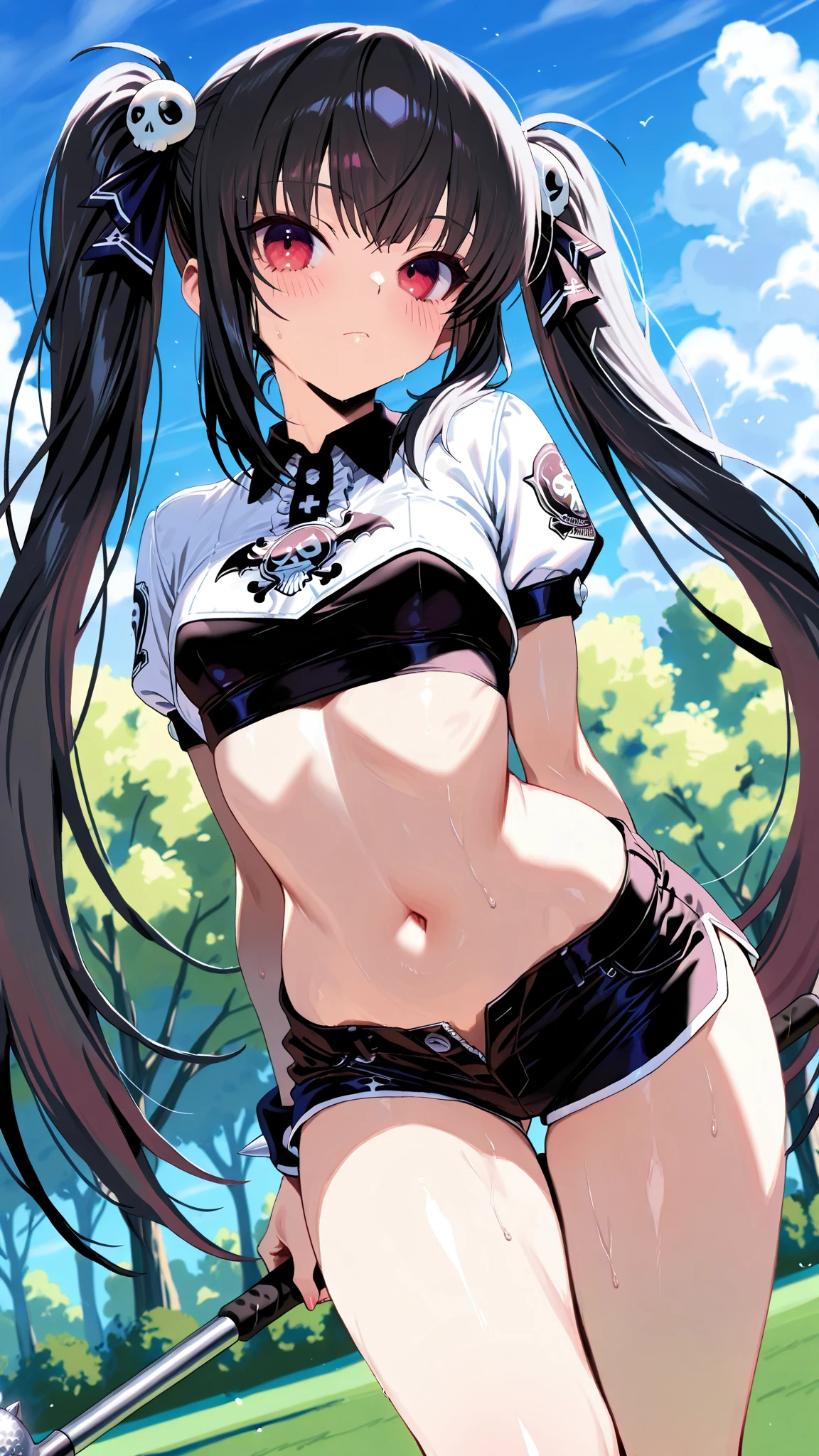 ((mais alta qualidade)),(ultra high resolution),(Super detalhado),(Detailed Description),((melhor CG)),(melhor obra de arte),super precision art,amazing drawing art,(Arte da moda com detalhes precisos:1.5), (Mulher adulta 1.6),(top tubinho ombro a ombro:1.6),(mini-saia apertada:1.6),(rosto bonito e bem formado:1.5),(sorriso:1.6),Maquiagem leve:1.4,(Lindo cabelo curto detalhado e detalhado:1.8),(colar de corrente fina:1.4), (She looks at you in the crowd and sorrisos:1.6)