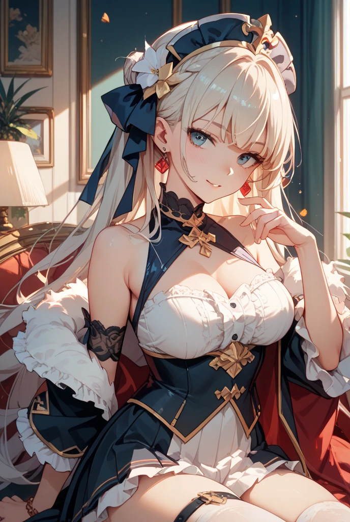 1girl, beautiful eyes, (((best quality))), high quality, masterpiece,in the old castle