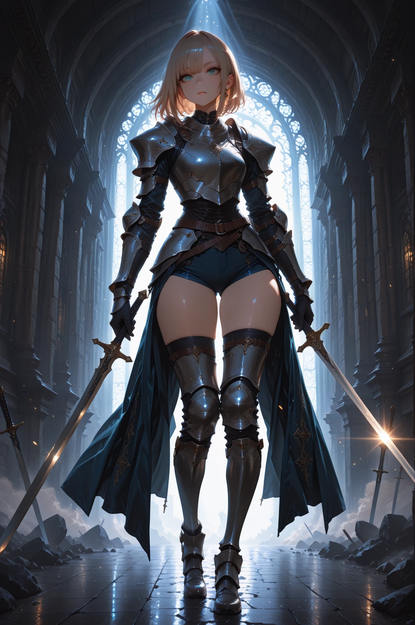 (masterpiece:1.2), high quality, high resolution, armorMaam, ponytail, armored dress, armor, armored legwear, single gauntlet, bra, pantyhose, nsfw,(???????:1.3) ,(slut:1.2),(vulgarity:1.3),(fucked silly:1.1),(steam:1.1),(wet:0.8),(trembling:0.8),(tears:0.7) ,(drooling:0.6),(sweat:0.8), slender