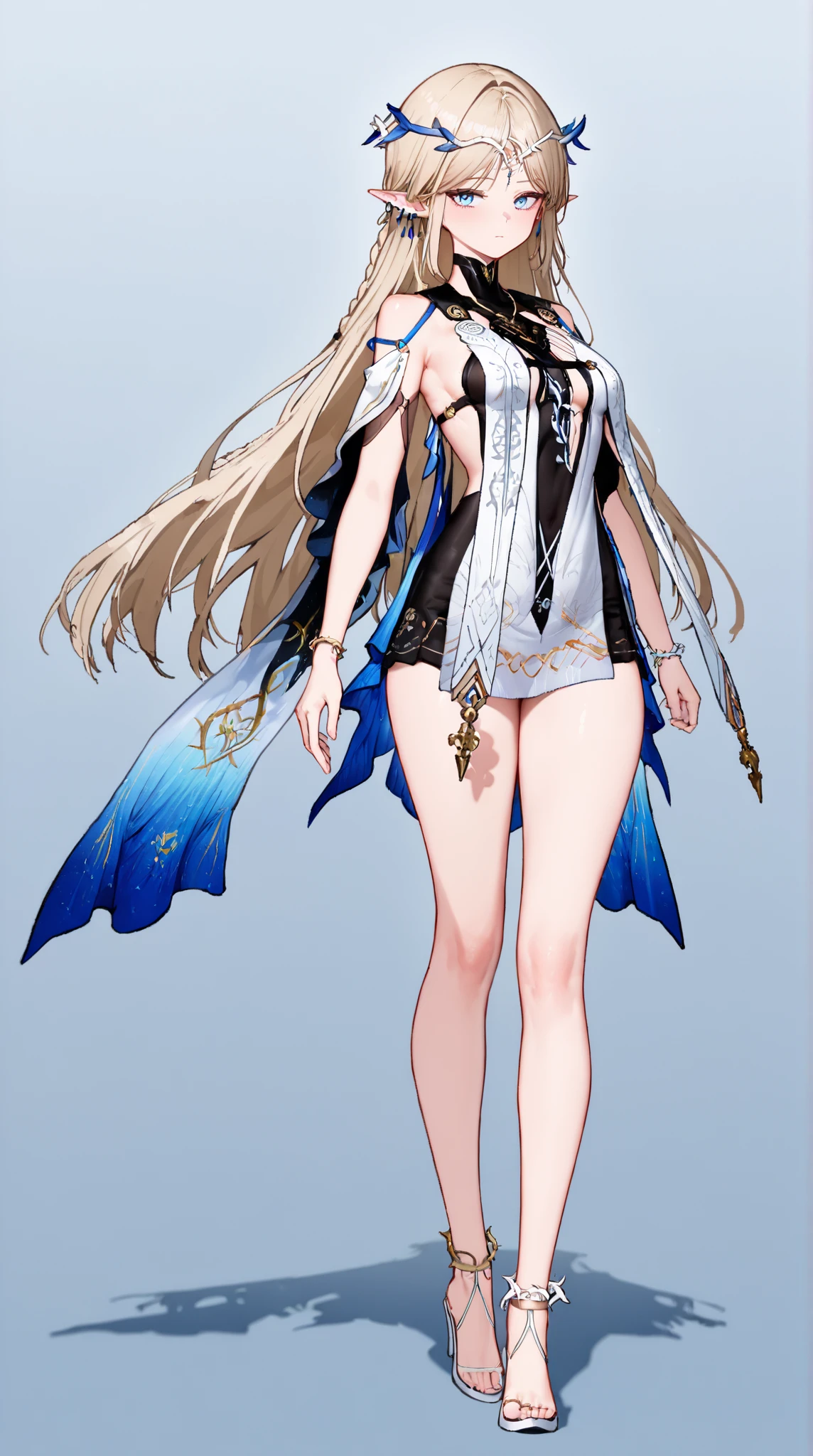 score_9,score_8_up,score_7_up,score_6_up,score_5_up,score_4_up,
1girl,Light_\(genshin_impact\),独奏,blush,smile,sidelocks,medium_breasts,cleavage,thighs,highres,white_scarf,white_thighhighs,just_shoulders,detached_sleeves,hydro_symbol_\(genshin_impact\),Wet_clothes,hair_flower,Harimoji,white_dress,open_mouth,looking_at_viewer,Full body standing