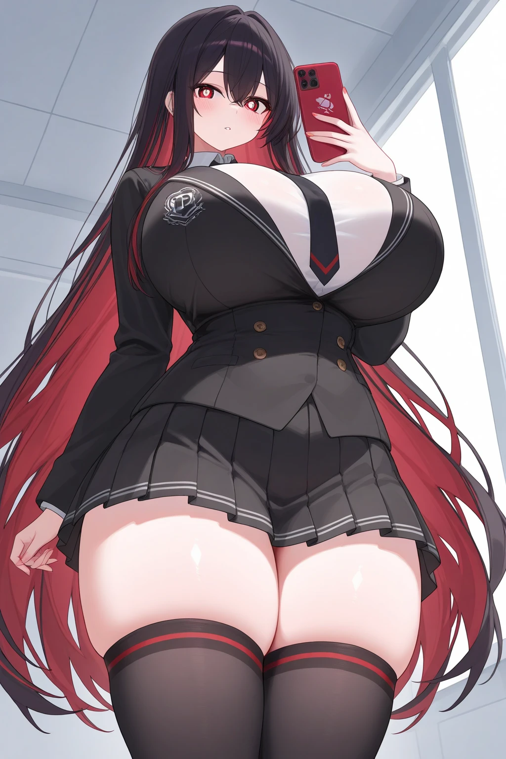 (Masterpiece, Best Quality, High Quality:1.4), professional artwork, Intricate Details, field of view, sharp focus, detailed painting, masterpiece, cinematic lighting, trending on pixiv, (vivid lighting, vibrant colors, by by Nagasawa Rosetsu:1.05),
Hiroko Takashiro, (mature female, milf:1.1), solo, (curvy:1.1), standing near chalkboard, holding chalk, classroom, (full body shot:1.1),
(red hair:1.05), long hair, lipstick, makeup, ultra detail hair, ultra detail face, (purple eyes:1.05), perfect eyes, perfect face, earrings, (confused, blush:1.2),
shirt, jacket, (black thighhighs, garter belt:1.1), zettai ryouiki, black bodysuit, highheels,
(Large Breasts:1.1), Cleavage, big ass, thighs,坐一桌上， 抬起双腿，露出