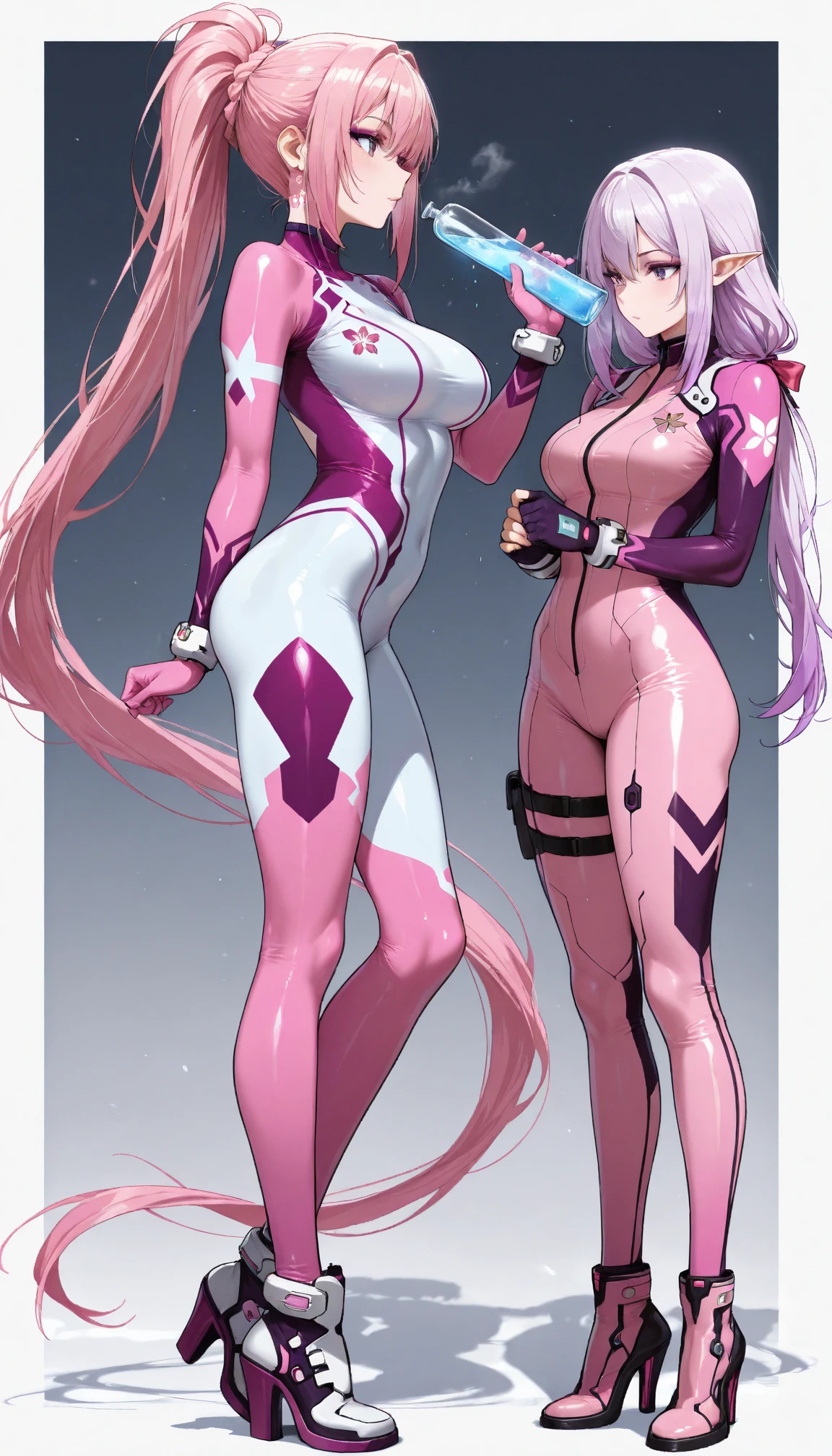 ((1 person)),((full body)),Mari Makinami, blue eyes, Brown Hair, Glasses, head band, Twin tails,Bodysuits, ピンクのBodysuits, Plug Suit,
Laughter