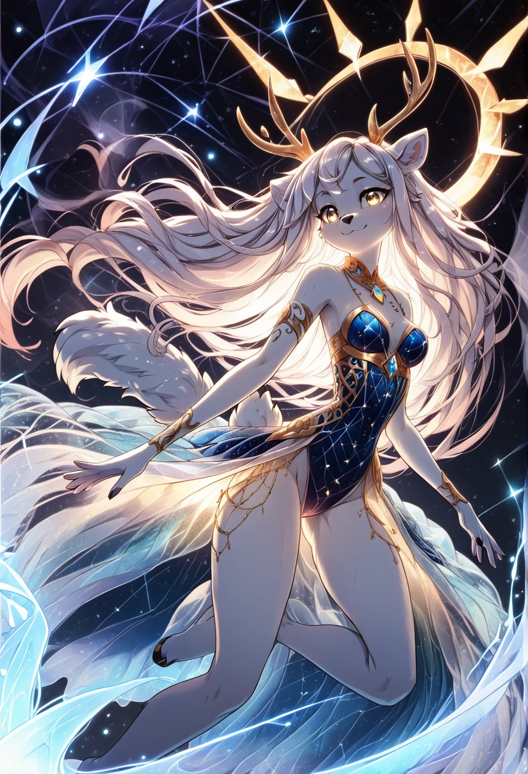 best quality, 8k, original photo, Ridiculous, Extremely detailed, Fox ears，baby face, No makeup, Provocative expressions，slim, Perfect proportion, White straight hair, (wind, wind-effect), blue eyes, Various visual styles for backgrounds，combines various artistic elements，like a sparkling iridescent rainbow，White Fox Girl，swimsuit，Gold frame glasses