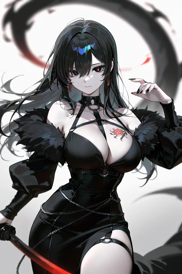 masterpiece,best quality,absurdres,1girl,thighhighs,nurse,black clothes,(blood on clothes:1.2),(blood:1.2),<lora:The Glow:2>,<lora:LamiaX-000006:1>,lamia,