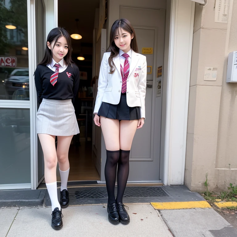 (Full body portrait:1.5)、tights、Junior high school girls in underwear show、Very childish 20 year old who looks 13、Very childish、Cute Girl Pose、Blonde Pigtails、colour々Model pose sharp focus、(Pulled back hairstyle:1.5)、Very childish 20 year old who looks 13、Very childish、She is standing、(Elementary school classrooms have a basic design.:1.3)、Cool supermodel girls、Wearing lace panties、Good style、colour々model pose、Wearing sneakers、**(Black knee-high socks coordination:1.5)、(Elementary school girl:1.5)、