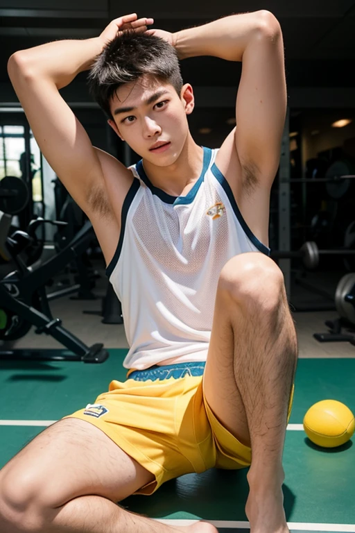shaved armpits, Crowded baseball stadium, Teenager, Slim fit body, teen body, hota, very cute boy face,  boy, cute face, young kids, Very young teenager boy, baseball stadium, baseball field scenery, Outdoors, he wore a small Tiny white thong covering half of his big dick, Sweat dripping all over the body, sweat covering all over the body, Full body photo, wearing Very tiny white thong, Proudly showing off his sweaty shaved armpits to audience in baseball stadium, completely naked just wearing thin Tiny thong, wearing baseball cap on his head,  boy, very young boy, Cinematic soft lighting illuminates a stunningly detailed and ultra-realistic handsome korean male supermodel, ultra messy curly hair, clear honey eyes, captivating perfect smile, sensual, hot man, insanely handsome, showing off his sweaty body, very sixpack muscular body build, slender, toned, full body, 8k, photography, masterpiece, detailed face, detailed eyes, sexy, beautiful abdomen and beautiful legs and a detailed big hard bulge, expression of ecstasy, excited, slim, detailed eyes and lips, sixpack and fit body. Image quality is of the highest standard, with ultra-detailed features and a realistic appearance. The colors are bright and vibrant, enhancing the overall aesthetic. The lighting is soft and natural, casting a soft glow on the boy, don't merge body's